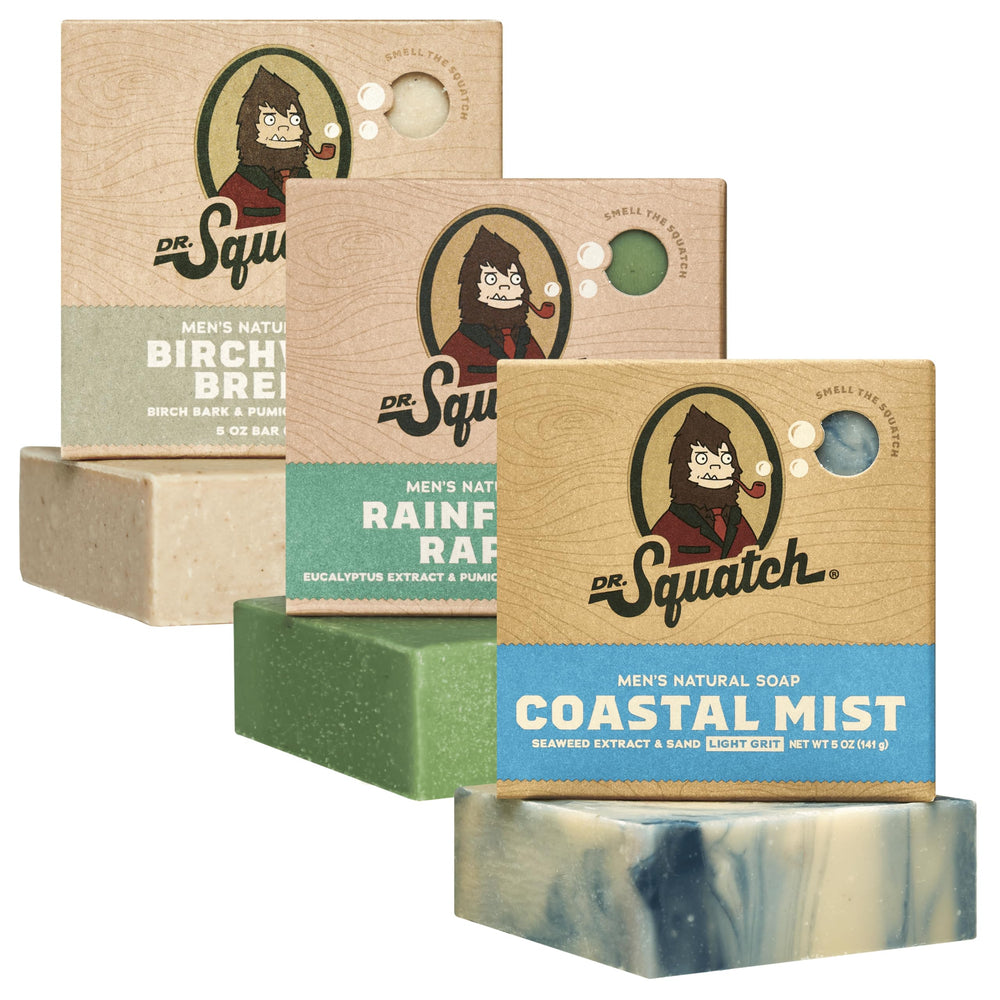 Dr. Squatch Birchwood Breeze bar soap – woody scent for a refreshing morning cleanse