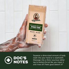 Dr. Squatch Body Scrubber in use delivering gentle exfoliation