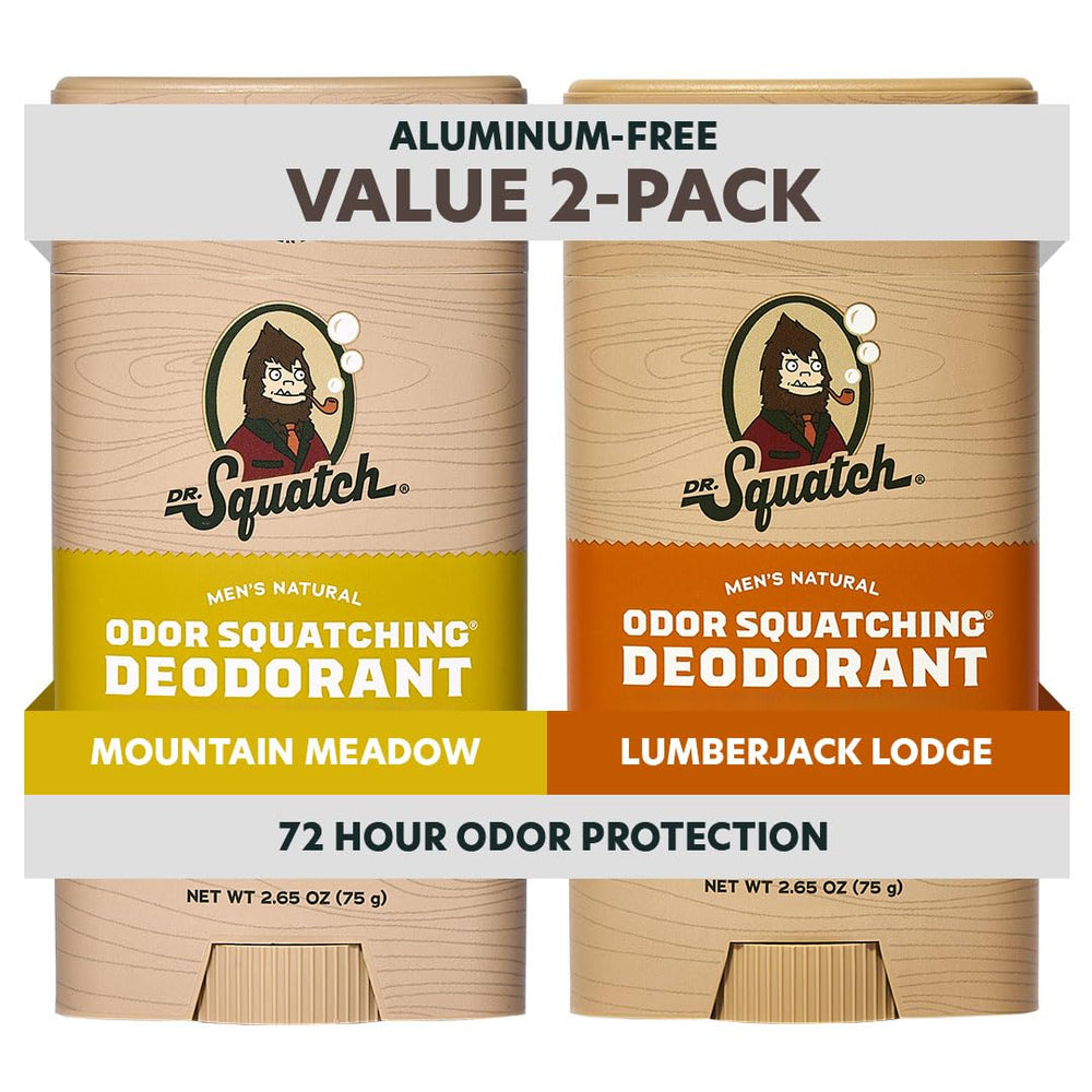 Dr. Squatch Mountain Meadow deodorant stick for all-day freshness.