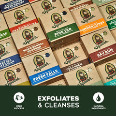 Dr. Squatch Fresh Falls bar soap, minty-fresh lather for daily grooming.