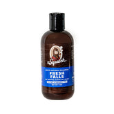 Dr. Squatch Fresh Falls Shampoo bottle closeup highlighting natural ingredients for healthy hair