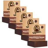 Dr. Squatch Maverick Musk bar soap packaging showcases premium masculine grooming essentials.