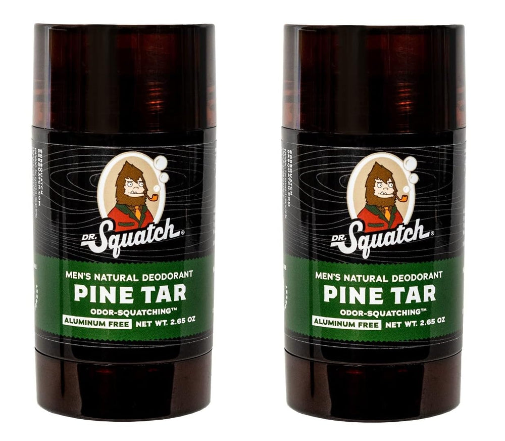 Dr. Squatch Pine Tar deodorant 2-pack front view for daily odor control
