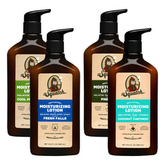 Dr. Squatch Pine Tar Lotion bottle delivers lasting moisture for daily use.