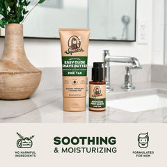Dr. Squatch Pine Tar Scent bottle highlights rugged masculine fragrance