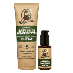 Dr. Squatch Pine Tar Smooth Shave Butter for a close, comfortable shave