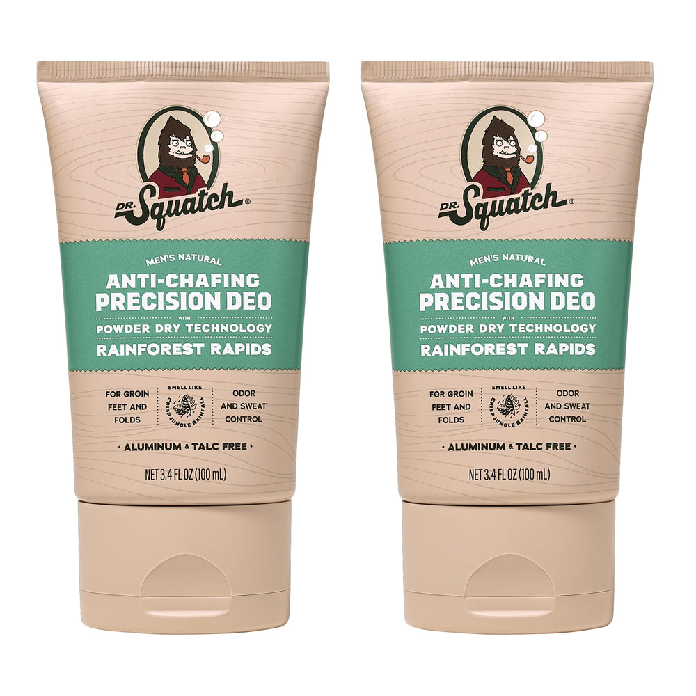 Dr. Squatch Rainforest Rapids deodorant bottle front showing crisp scent and fresh feel