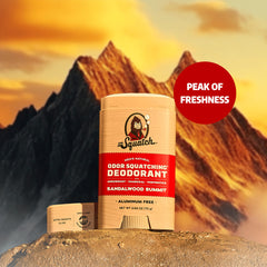 3-pack packaging of Sandalwood Summit aluminum-free deodorant for daily use.