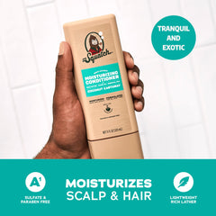 Dr. Squatch shampoo ingredients oat protein provide strength and body.
