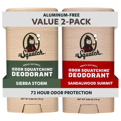 Dr. Squatch Sierra Storm deodorant stick for all-day odor control.