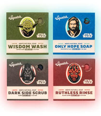 Dr. Squatch Star Wars light side bar showing vibrant lather for a refreshing cleanse.