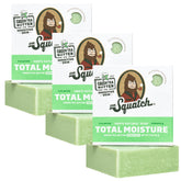Dr. Squatch Total Moisture Bar with Green Tea Butter forms a rich lather for gentle cleansing