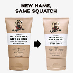 Dr. Squatch Whole Body Deodorant Unscented product shot with powder-like finish.