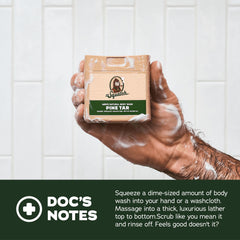 Dr. Squatch Wood Barrel Bourbon lather is creamy and refreshing