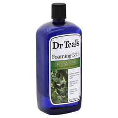 Home spa moment with Dr Teal's foaming bath for a refreshing soak.