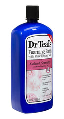 Dr.Teal's Calm & Serenity milk protein bath promotes silky skin.