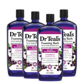 Dr Teal's Elderberry foaming bath bottle with rich bubbles for relaxation
