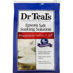 Dr Teal's Epsom Salt two-pack with unscented magnesium sulfate for soothing baths and gentle muscle relief.