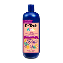 Dr Teal's Kids 3-in-1 Elderberry Bath bubbles for a gentle bath time
