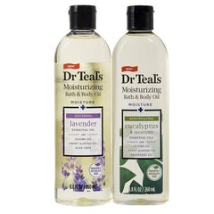 Dr Teal's Lavender bottle delivering calming hydration and restful mood enhancement