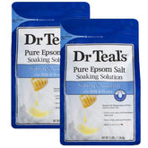 Dr Teal's Milk and Honey soaking salt bag helps ease tired muscles after workouts.
