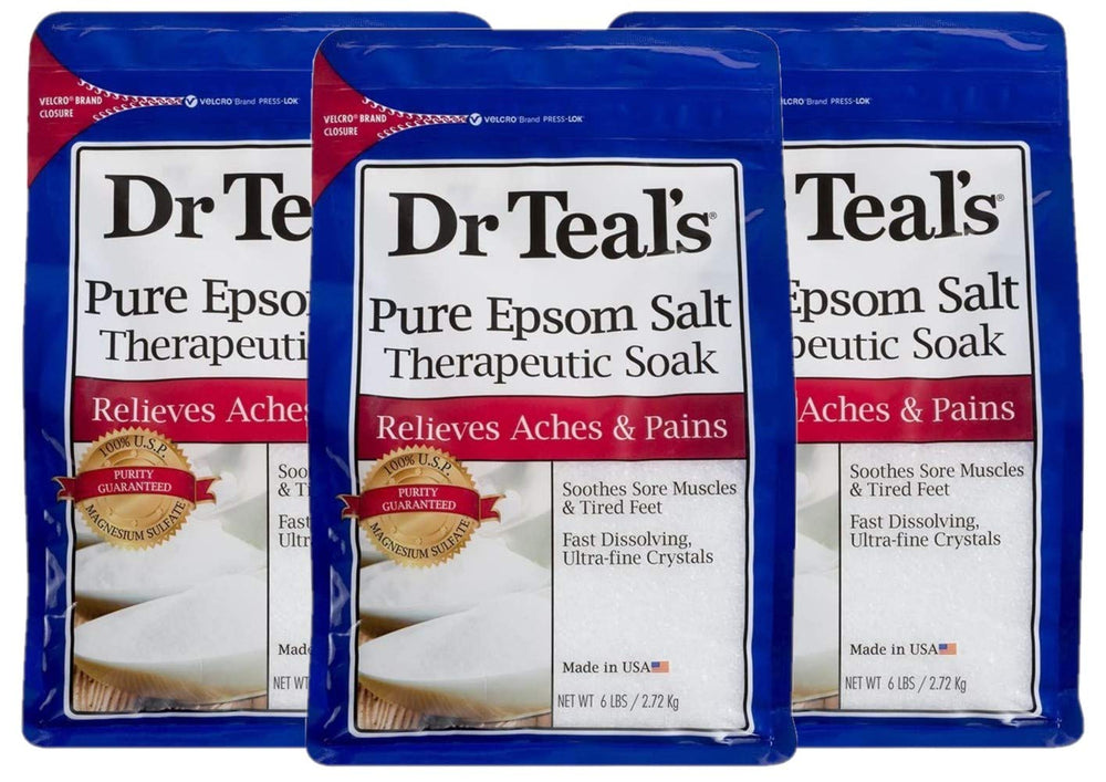Dr Teal's gift-set resealable bag closeup for easy storage.