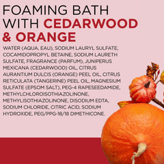Dr Teal's Warm Autumn Comfort foaming bath bottle for a soothing soak.