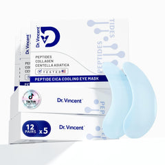 Dr Vincent peptde cooling under eye patches packaging for easy at-home care