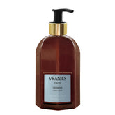 Dr. Vranjes Verbena hand soap bottle offers luxurious Italian care and fragrance.