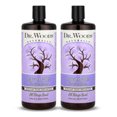 Dr. Woods Lavender Castile Soap bottle for soothing, hydrating cleanse.