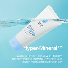 Applying Dr.Deep Multi Emulsion to the face for soothing hydration