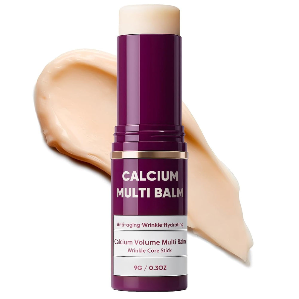 DreamCatching Calcium Multi Balm Stick on the face offers lightweight hydration.