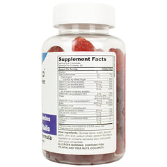 DrFormulas HairOmega bottle back showing serving size for convenient use.