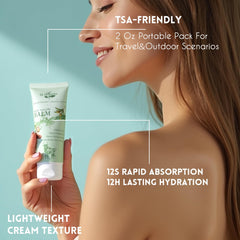 Dr.Herbarius balm applied to facial skin for daily moisture.