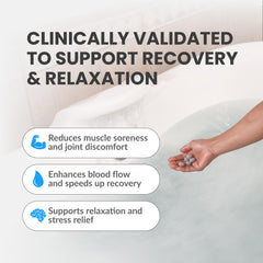DRINK HRW RELIEF tablets packaging showing magnesium and hydrogen benefits.