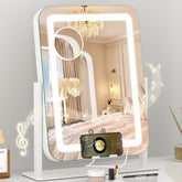 Dripex lighted makeup mirror front view with Bluetooth speaker for morning routines