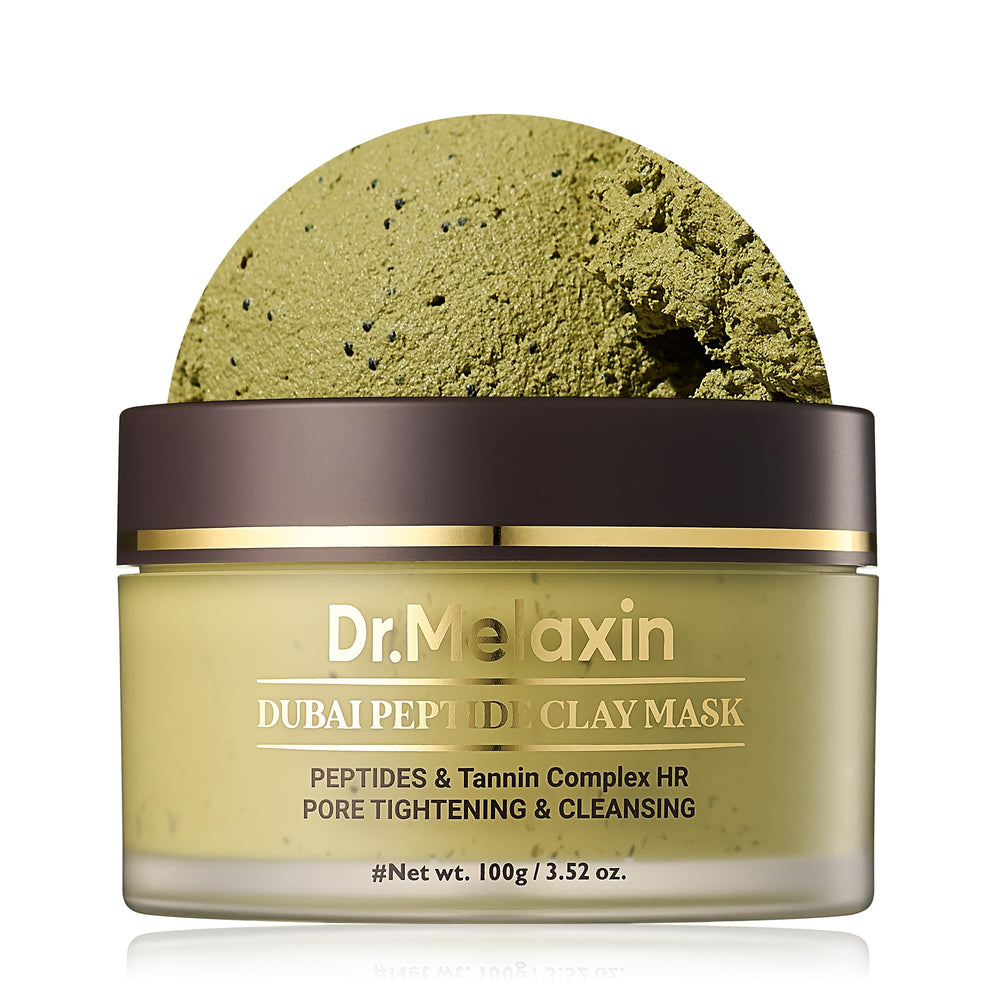 Dr.Melaxin Dubai Peptide Clay Mask packaging showcases premium skincare at a glance.
