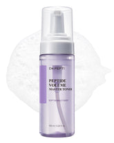 DR.PEPTI Volume Master Toner bottle promotes even absorption for refreshed skin.