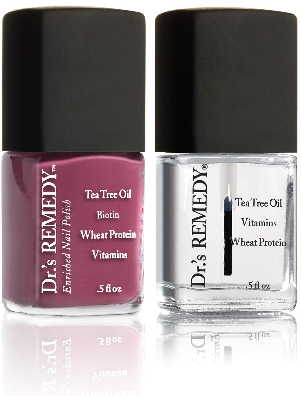 Dr.'s Remedy Brave Berry nail polish bottle with rich color and long-wear finish.