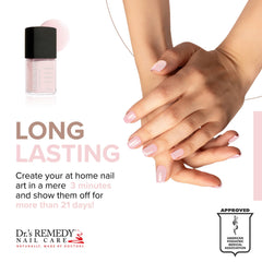 Brilliant shine finish from Dr.'s Remedy Enriched Nail Polish on nails