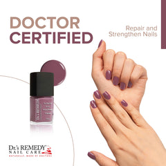 Dr.'s Remedy Enriched Nail Polish brush stroke shows quick-dry shine and long wear.