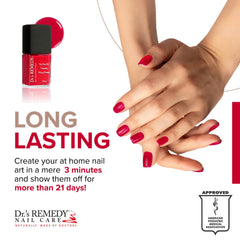 Dr.'s Remedy Enriched Nail Polish Clarity Coral brush applying smooth glossy finish
