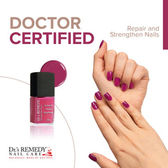 Dr.'s Remedy Enriched Nail Polish hopeful hot pink brush shows even application