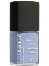 Dr.'s Remedy Enriched Nail Polish in Perceptive Periwinkle, glossy finish on natural nails