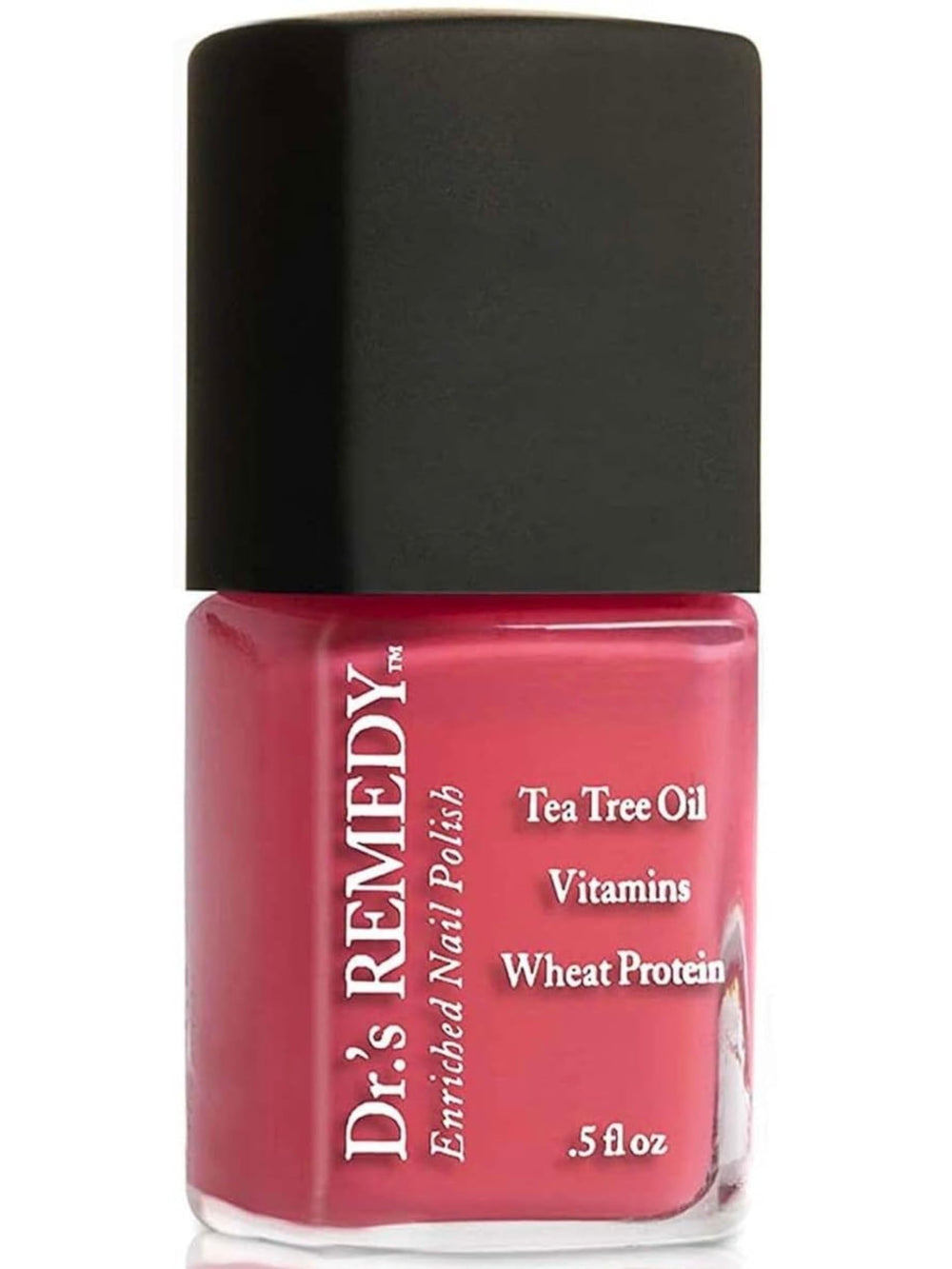 Dr.'s Remedy Peaceful Pink Coral bottle showing toxin-free color for healthier-looking nails