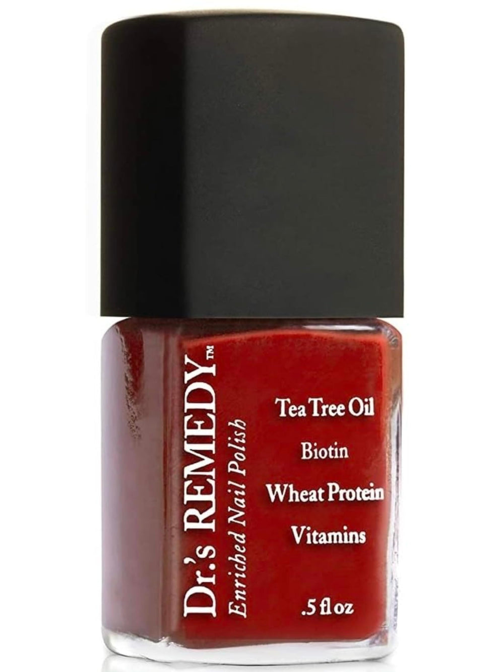Dr.’s Remedy Rescue Red nail polish bottle with vibrant color and lasting shine
