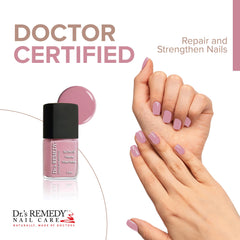 Drs Remedy Think Positive Trio ingredients: organic blend for daily nail strengthening.