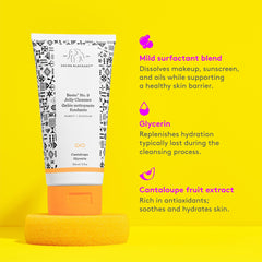 Drunk Elephant Beste No. 9 applied to skin shows hydrating cleanse.