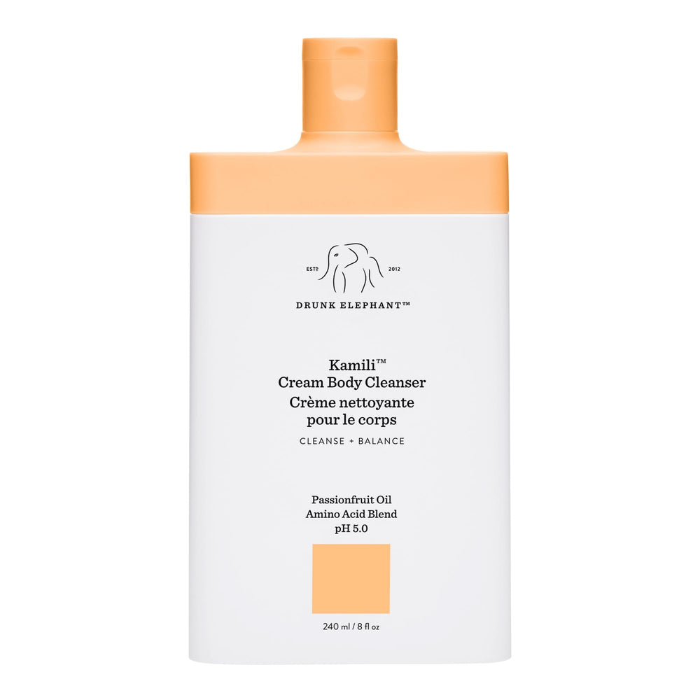 Drunk Elephant Kamili Crème Nettoyant Corps nettoie en douceur et préserve la barrière cutanée.