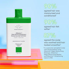 Drunk Elephant Silkamino shampoo lather demonstrates sulfate-free, gentle cleansing.